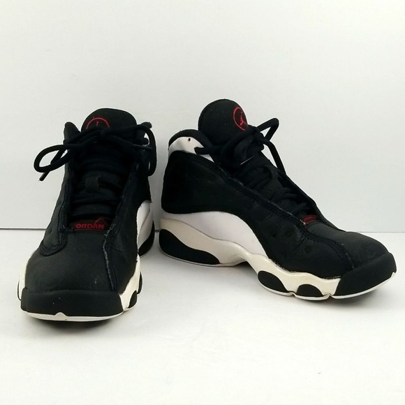 Jordan Other - Jordan 13 Retro Black White Gym Red Kids Sneakers Size 1.5Y  S629